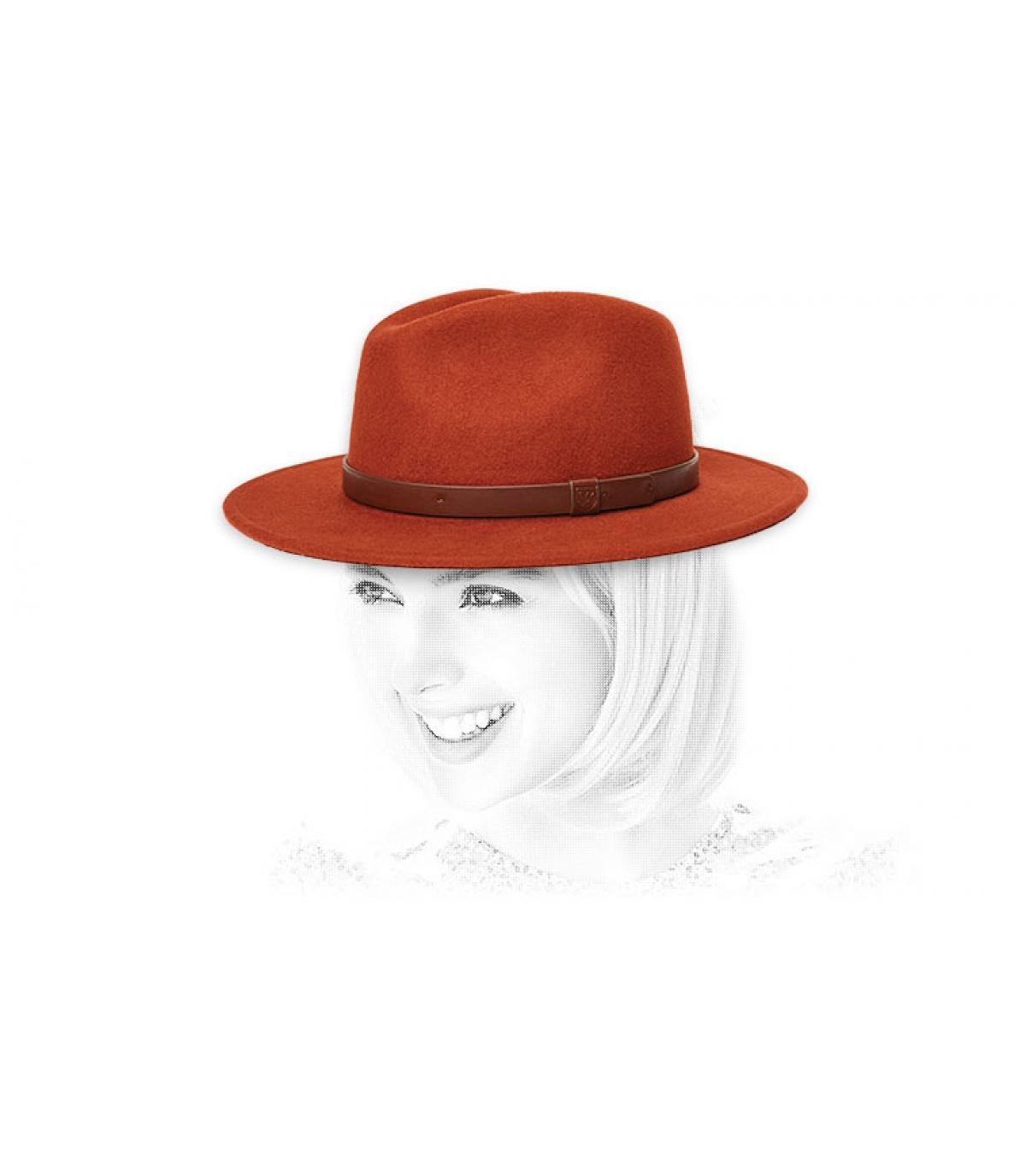 Chapeau femme rouge Messer Fedora picante Wmn